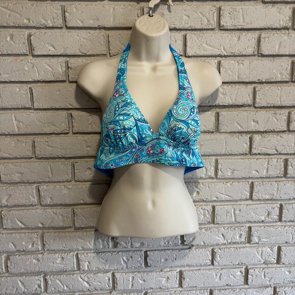 Vera Bradley Women's Paisley Print Bikini Swim Top Small - Picture 1 of 6